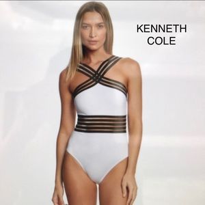✅AUTHENTIC KENNETH COLE ONE PIECE WHITE SWIMSUIT